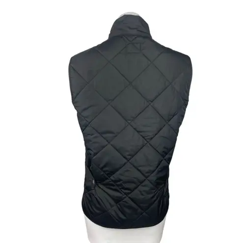 J.Crew  Womens Black Zip Up Quilted High Neck Pockets Puffer Vest Coat Jacket XS