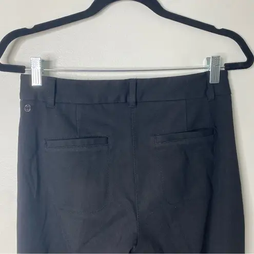 Betabrand Crop Lite Black Yoga Career Dress Pants Ponte Cuffed Small
