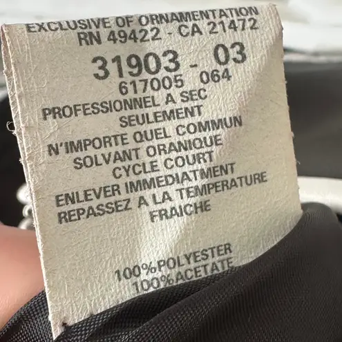 Gunne Sax NWT Vtg Formal Mini Dress Strapless Mini Black White Lace Homecoming