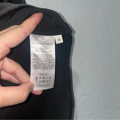 By Malene Birger Blouse Pilavis Satin Top Black Women EU 38 US 8 Boxy NEW $350 Size M