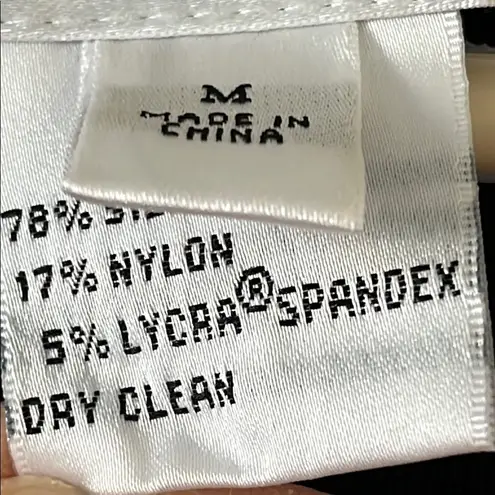 Talbots  Black Fitted 3/4 Sleeve V-Neck Sweater