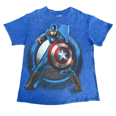 Marvel Captain America Avengers Blue Unisex T-shirt 