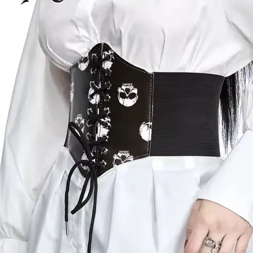 Black and White Corset Belt