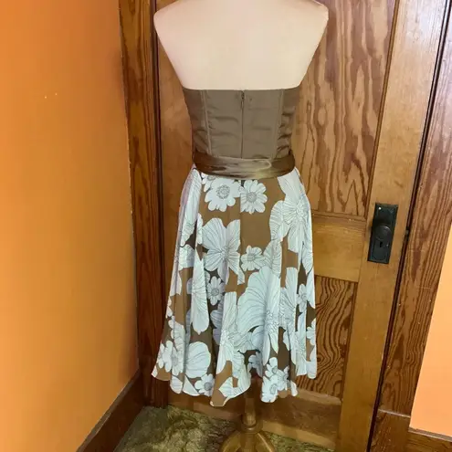 Spiegel Vintage strapless floral silk midi dress n jacket set