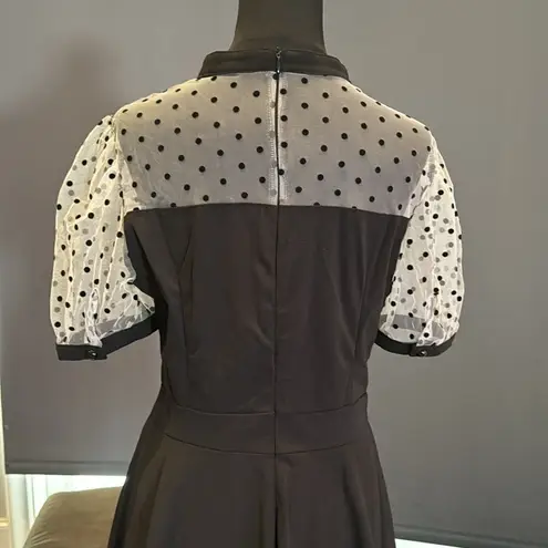 Women’s Black with Polka Dot Dress 1950’s Retro Style Size M NEW Size M