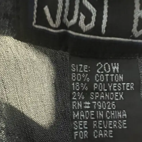 VTG Y2K Long Blue Denim Western Skirt Modest Boho Festival Hippie Plus Size 20W