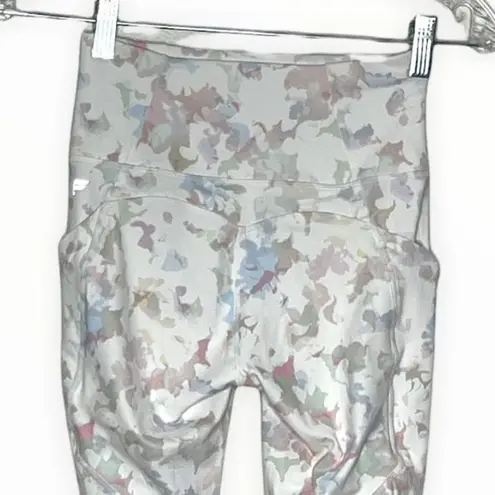 Fabletics  Pants Womens XXS‎ White Watercolor Floral Purelux Leggings Athleisure