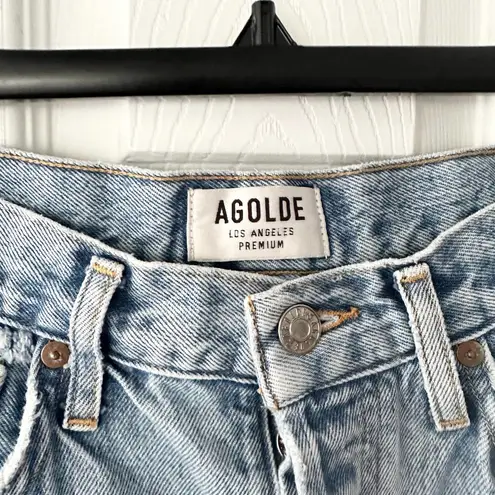 AGOLDE Parker Vintage Distressed Cut Off Denim Shorts in Swapmeet 26