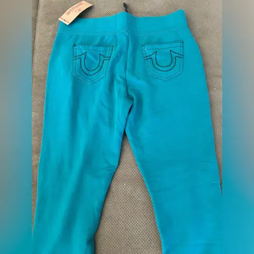 True Religion NWT  Moro Jogger Teal Athlesiure Drawstring Joggers Size M