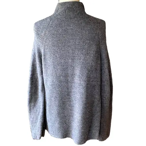 BODEN Alpaca Wool Blend Gray Long Jacket Open Cardigan Sweater ~ Women's Size 8