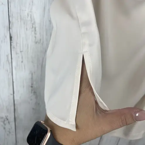 Ever New Melbourne Dress Sz 6 Cream Off Shoulder Sleeve Mini Shift Party Formal