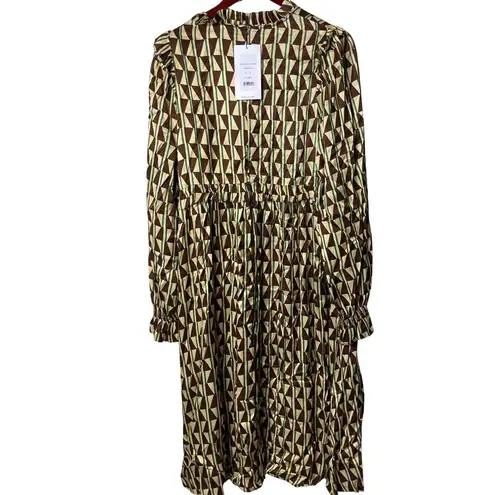 New KITRI Savannah Chocolate Tile Midi Dress sz US 2
