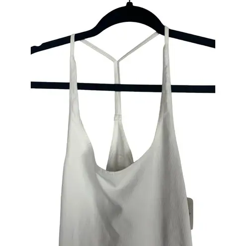 Free People NEW XS/S  Intimates Racer Tank Ribbed White Long Stretch Bodycon Dres