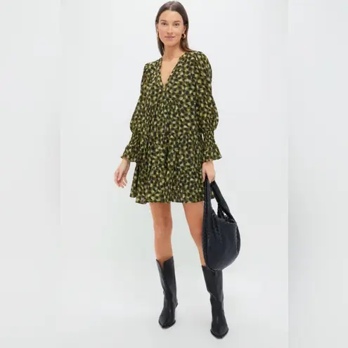 Tuckernuck Pomander Place Kenzo Swing Mini Dress Green Brushed Geo Size Small