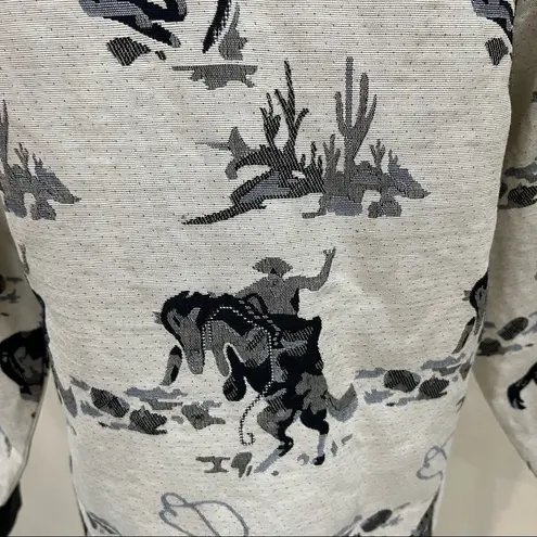 Vtg Alex Kim Western Blazer Jacket Cowgirl Equestrian Bronco Rodeo Size Medium Black