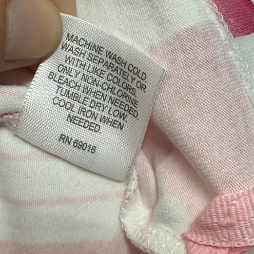 Le Tigre Sleeveless Golf Polo Shirt Pink Chevron Print Athletic XL