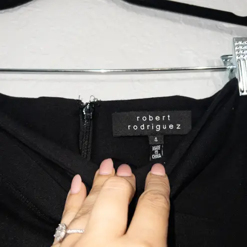 Robert Rodriguez Black Twist Front Mini Skirt Size 4