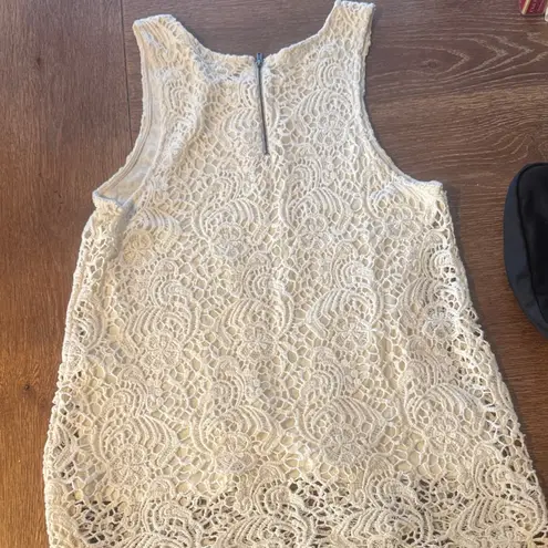 Lucky Brand  Cream Lace Tank Top