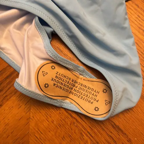 CHYRII Women's Sexy Criss Cross High Waisted Cut Out One Piece Monokini Swimsuit Blue Size M