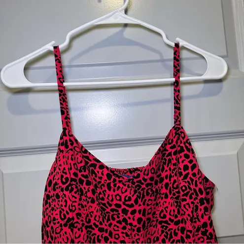 Apt. 9 NWT  Pink/Black Animal Print Sleeveless Aline Dress size L