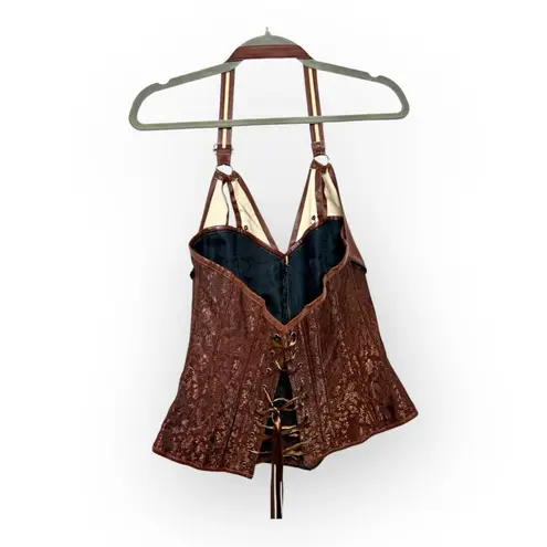 Alivila.Y Brown Renaissance Corset Top Western Festival Cosplay M Size M
