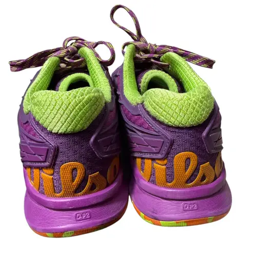 Wilson Kaos 2.0 Women’s Tennis Shoes Purple/Orange/Lime Size 7.5 Purple