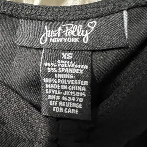 Just Polly Womens Top XS Puff Sleeve Mesh Witchy Whimsigoth Renaissance Y2K Chic Black