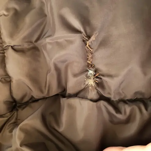 Old Navy Women’s Puffer Coat Zip Up with Hidden Hood Brown •Size Large - Image 12