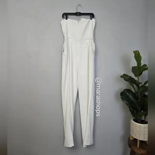 Nadine Merabi Vanessa White Jumpsuit Size 10