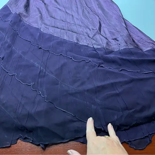 Komarov Ombré Tiered Hem Cocktail Dress & Chiffon Jacket Purple Womens XL NEW Purple