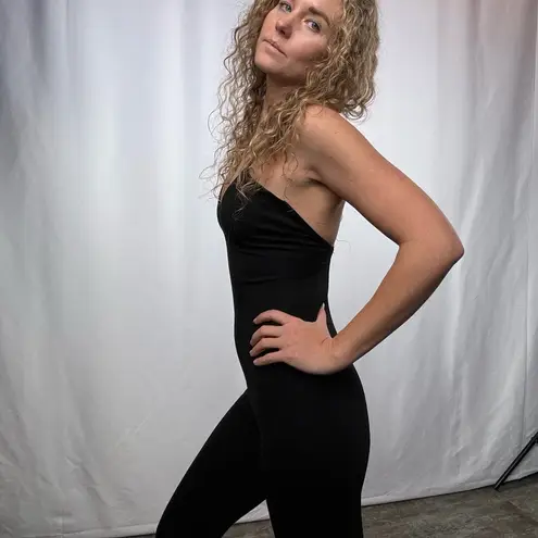 BB Dakota by Steve Madden Stretch V Neck Jumpsuit in Black Size Small