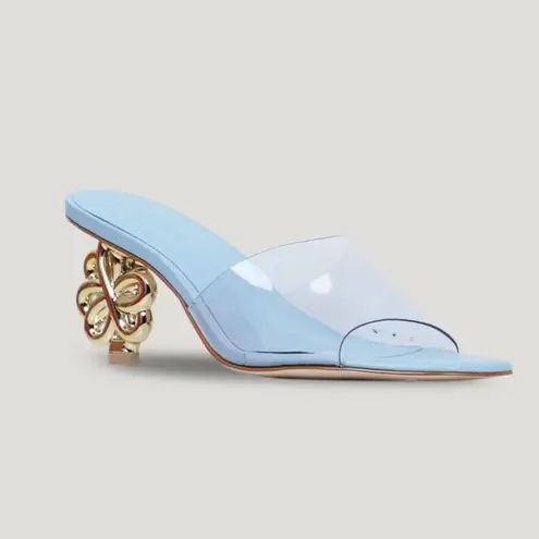 Cult Gaia NIB Bloom Sandals Heels Ice Blue 9