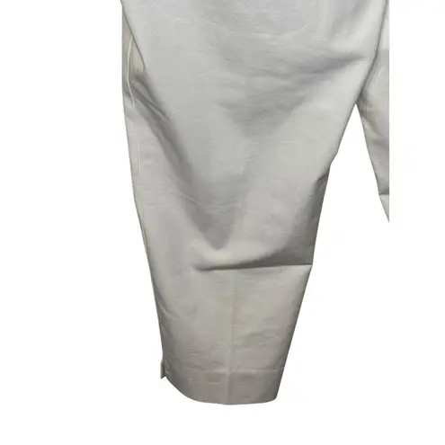 Lafayette 148 Women Pants Trouser Stretch Tapered Leg Side Zip White Plus Sz. 22