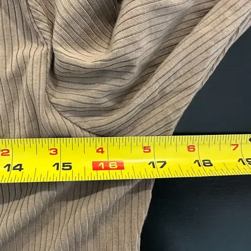 Year Of Ours Cardigan Womens Size XL Brown Ribbed Tie Front Long Sleeve V Neck