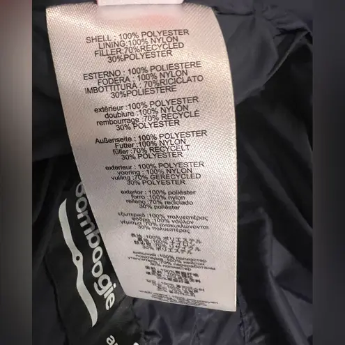 Bomboogie $252 Puffer Vest Hooded Hoodie Fall Navy Blue Primaloft Insulated