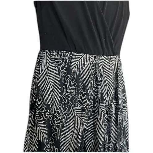 Candalite Womens Silver Holiday Starlite Glitter Sparkle Shimmer Dress - Sz S