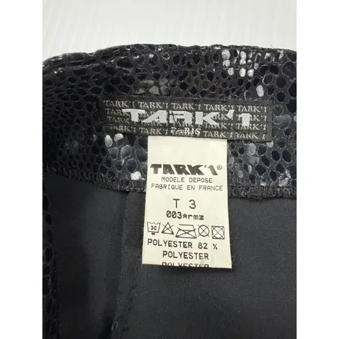 Tark 1 Snakeskin Print Maxi Skirt High Waist Slit Black Size 3