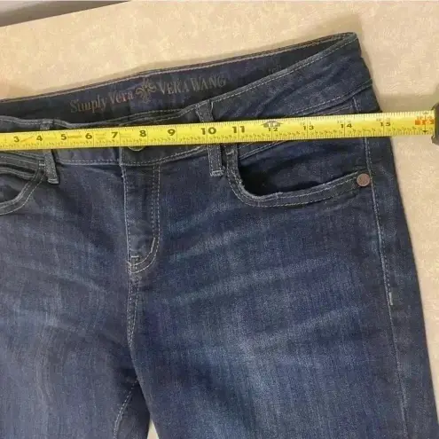 Vera Wang  Dark Blue Capri Cuffed Jeans Size 4‎