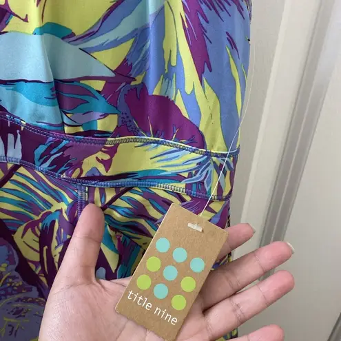 Title Nine NWT  Athletic Dress 10 Floral Built in Bra Stretch Zip Up Racer Back thumbnail 5