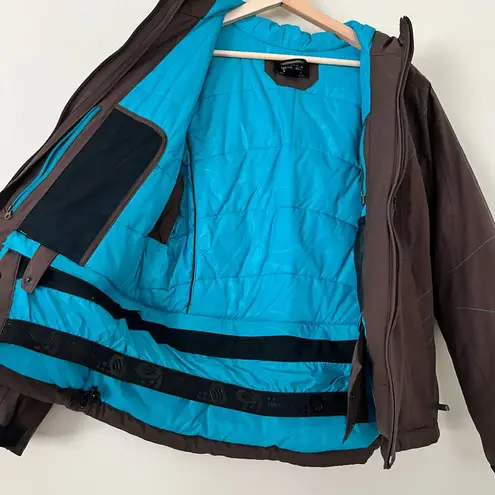 Mountain Hardwear Brown Turquoise Ski Snow Women's Jacket Coat Insulated Medium