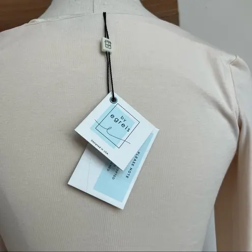 Egreis Brand By Egreis NWT Audrina Cream Fit Flare Long Sleeve Midi Dress Small