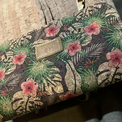 NEW! Corkcho vegan cork backpack. Neutral tone with tropical floral flap.