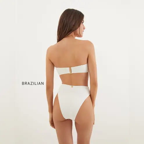 VIX Firenze Becky Bandeau Top, Size Large, $138 White