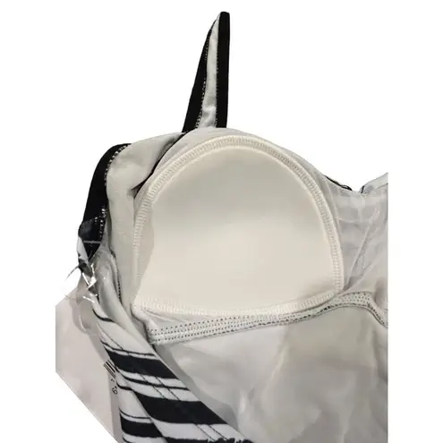 Dolfin One Piece Swimsuit Black White Women's Size 8 NWT Halter