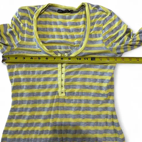 Ella Moss Y2K Striped Henley Top