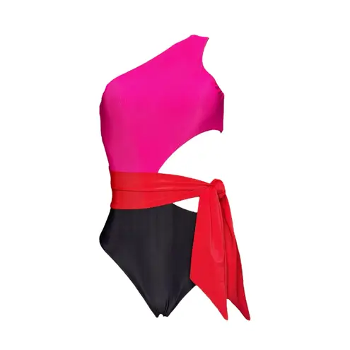 Beach Riot Carlie One Piece Swim, Glacier Color Block, Medium