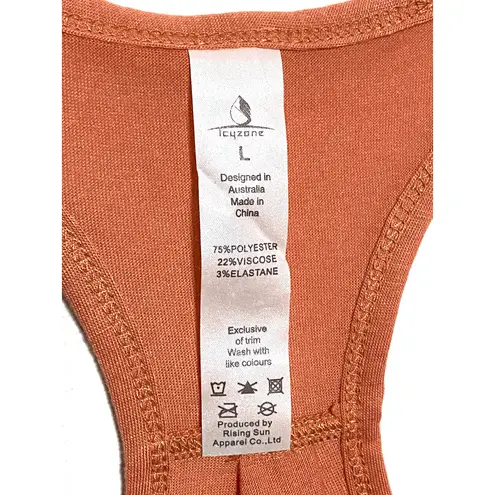 icyzone Racerback Tank Top Womens L Yoga Gym Running Athleisure Boho Sporty NWT