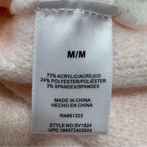 Vince Camuto  One and Only Hearts Pearl Embellished Sweater Ivory Pink‎ Medium