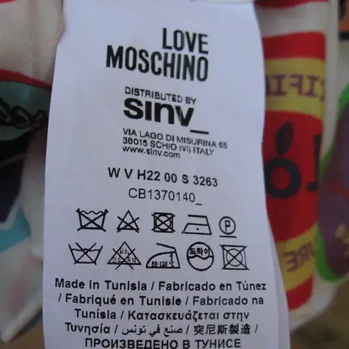 Love moschino NWT Patches White Mini Ruffle Dress