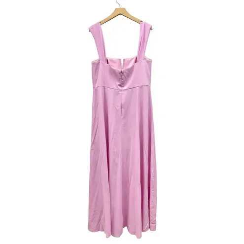 Dessy Collection Off the Shoulder Pleated Cap Sleeve Maxi Dress Powder Pink 18